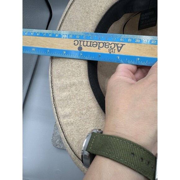 Pengcheng Womens Fedora Trilby Hat Camel Wool Blend Buckle Band Boho One Size - Picture 8 of 9